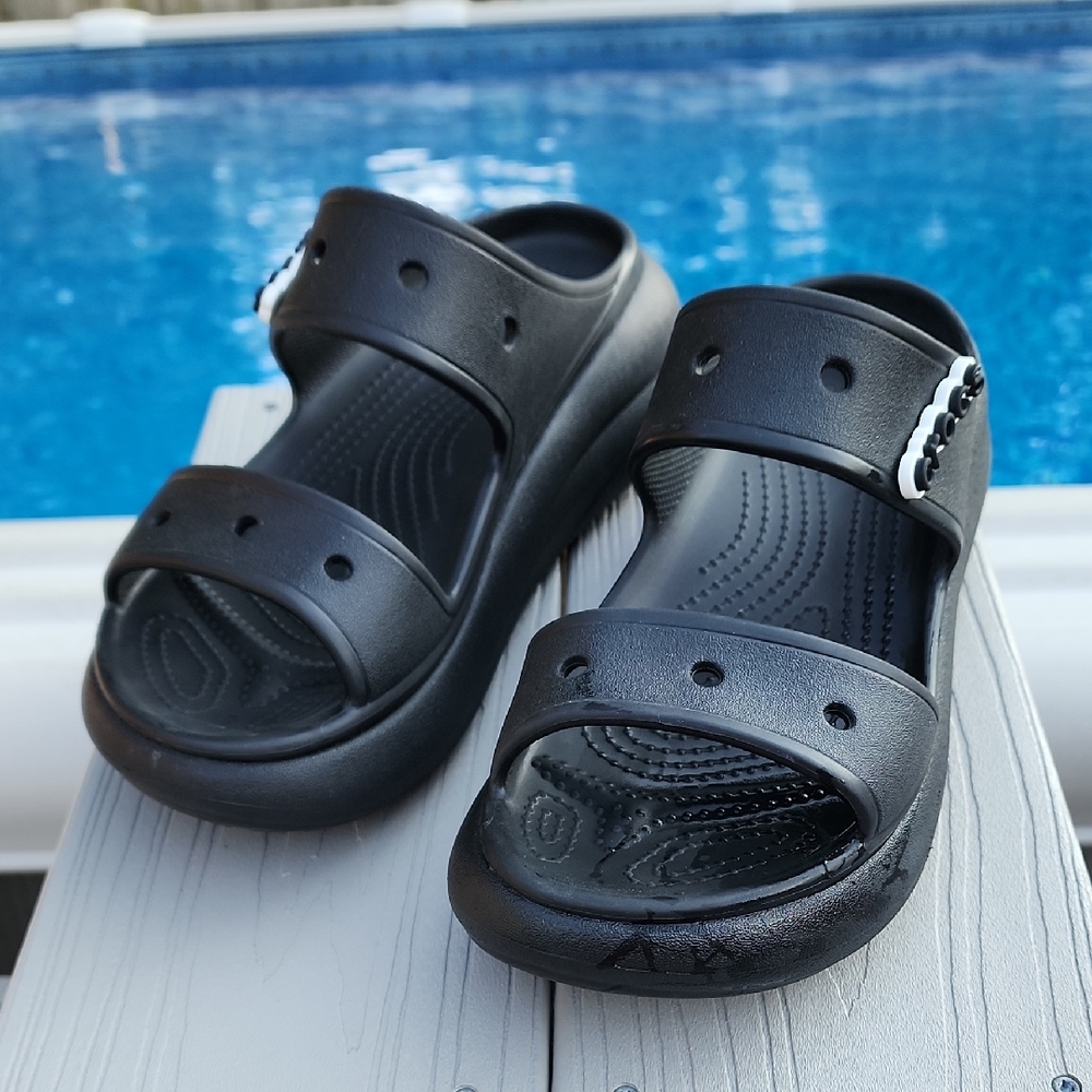 CROCS Black Sole Sandals